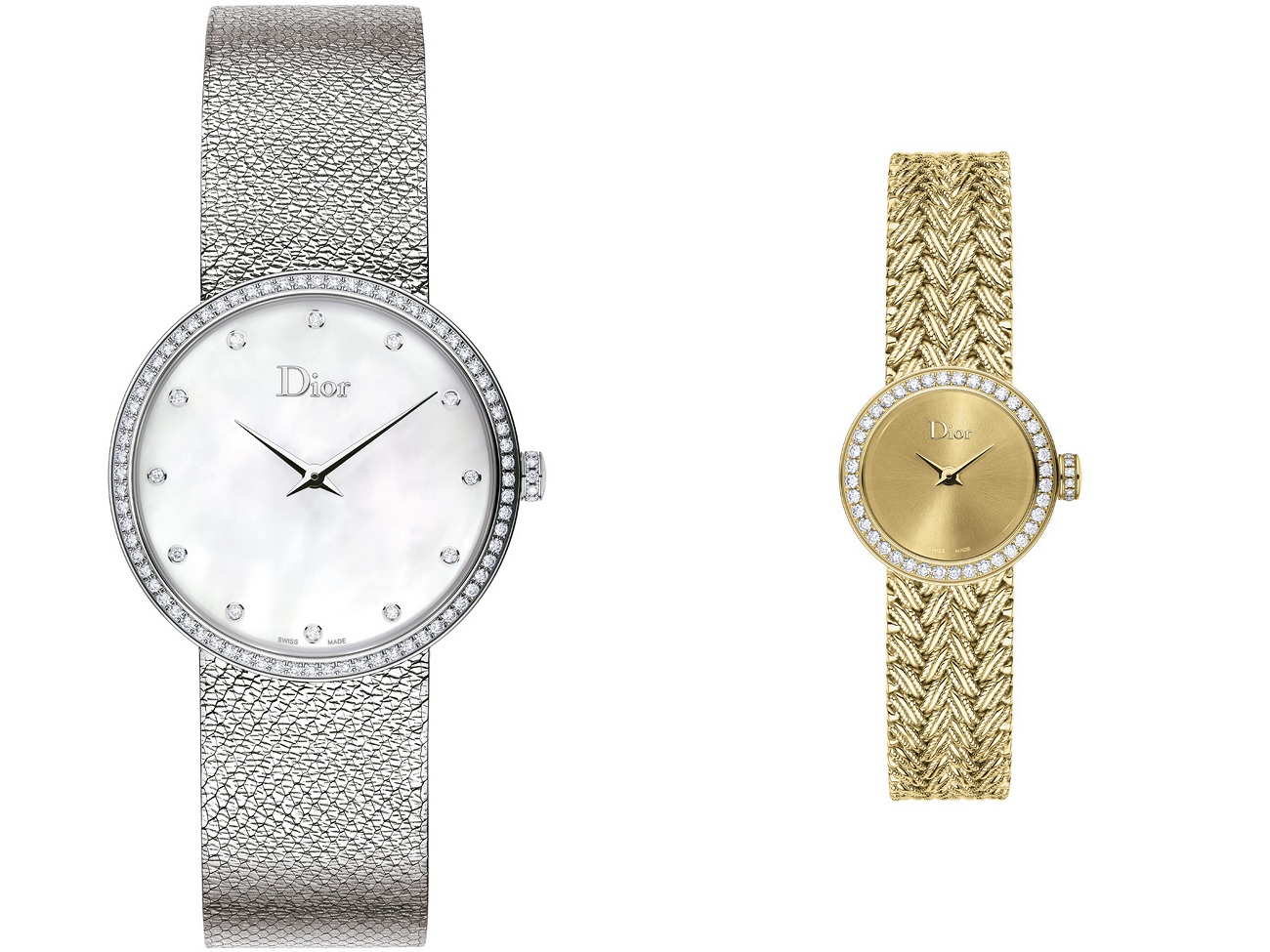 La Mini D de Dior Satine rose gold watch, Dior