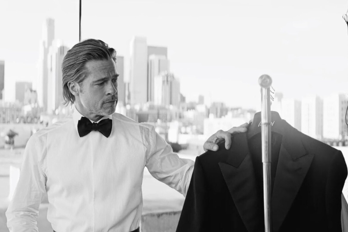 Brad Pitt Models in Brioni's New Black and White Campaign