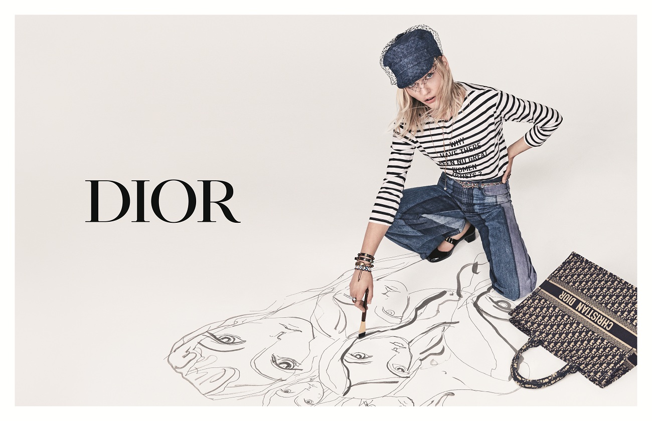 Sasha Pivovarova paints in Dior Spring 2018 Ad CampaignFashionela
